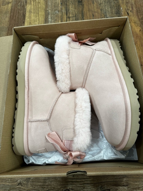 UGG Shoes - UGG Women's Blush Pink Shearling-Trim Bow Boots